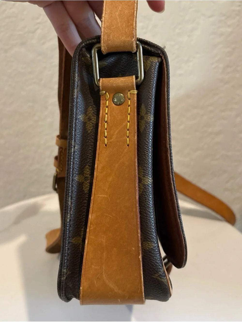 Louis Vuitton SL8906 MM Shoulder Bag Cartouchiere Brown Monogram LV - Picture 4 of 14